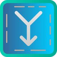 Merge Flat Gradient Icon vector