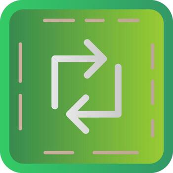 Loop Flat Gradient Icon vector