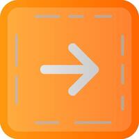 Right arrow Flat Gradient Icon vector