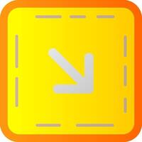 Down right arrow Flat Gradient Icon vector