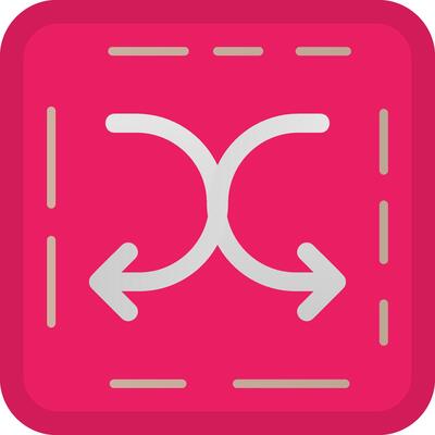 Shuffle Flat Gradient Icon