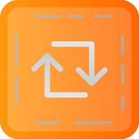 Loop Flat Gradient Icon vector