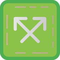 Intersect Flat Gradient Icon vector