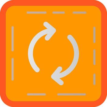 Loop Flat Gradient Icon vector