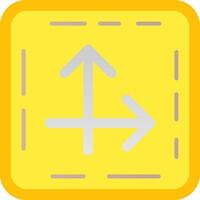 Intersect Flat Gradient Icon vector
