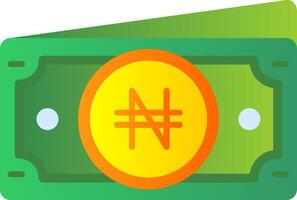 naira plano degradado icono vector