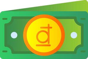 Dong Flat Gradient Icon vector