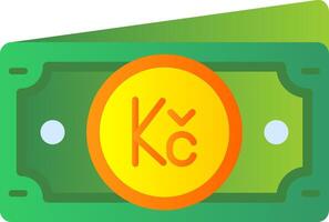 Koruna Flat Gradient Icon vector