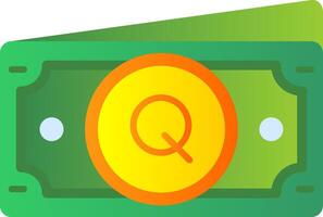 Quetzal Flat Gradient Icon vector