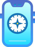 Compass Flat Gradient Icon vector