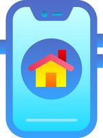 Home Flat Gradient Icon vector