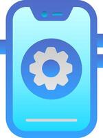 Settings Flat Gradient Icon vector