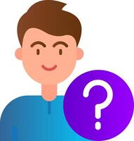 Question Flat Gradient Icon vector