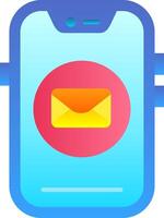 Email Flat Gradient Icon vector