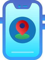 Location Flat Gradient Icon vector