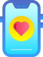 Heart Flat Gradient Icon vector