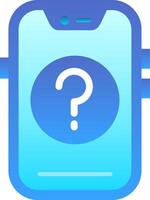 Question Flat Gradient Icon vector