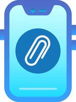 Clip Flat Gradient Icon vector