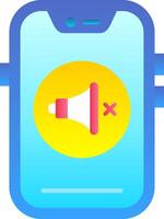 Mute Flat Gradient Icon vector