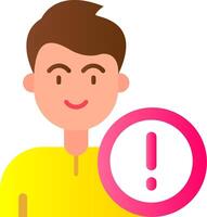Error Flat Gradient Icon vector