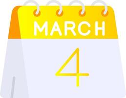 4th of March Flat Gradient Icon vector