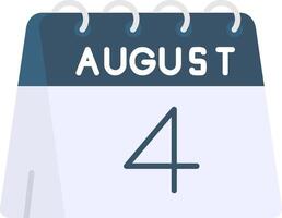 4th of August Flat Gradient Icon vector