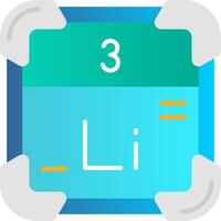 Lithium Flat Gradient Icon vector