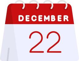 22nd of December Flat Gradient Icon vector