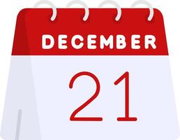 21st of December Flat Gradient Icon vector