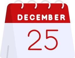 25th of December Flat Gradient Icon vector