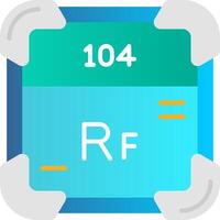 Rutherfordium Flat Gradient Icon vector