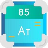 astatine plano degradado icono vector