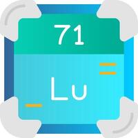 Lutetium Flat Gradient Icon vector