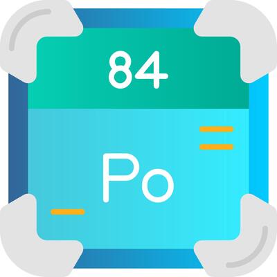 Polonium Flat Gradient Icon