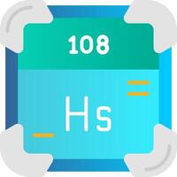 Hassium Flat Gradient Icon vector