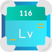 Livermorium Flat Gradient Icon vector