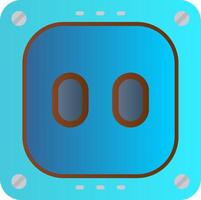 Socket Flat Gradient Icon vector