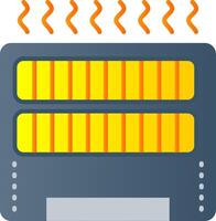 Heater Flat Gradient Icon vector