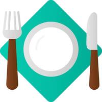 Cutlery Flat Gradient Icon vector