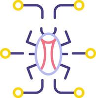 digital virus vector icono