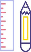 Pencil And Ruler Vector Icon