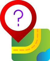 Question Flat Gradient Icon vector