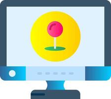 Pin Flat Gradient Icon vector