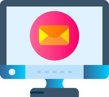 Email Flat Gradient Icon vector