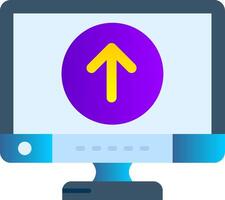 Up Flat Gradient Icon vector