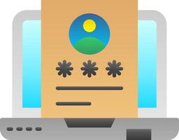 Identification Flat Gradient Icon vector