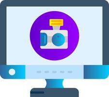 Camera Flat Gradient Icon vector