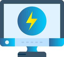 Energy Flat Gradient Icon vector