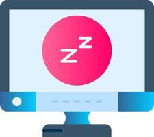 Sleep Flat Gradient Icon vector