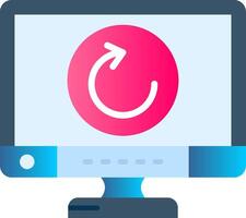 Reload Flat Gradient Icon vector